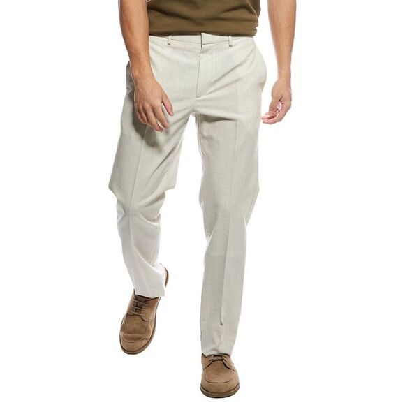 Theory MensMayer Soft Tailoring Wool-Blend Pant Gray
